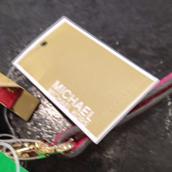 Michael Kors Fuchsia Perforated Wristlet - Picture 4 of 4